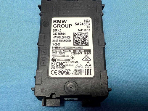 17-23 Bmw X7 Front Bumper Short Range Radar Sensor W/ Plug 66325a245e3 OEM
