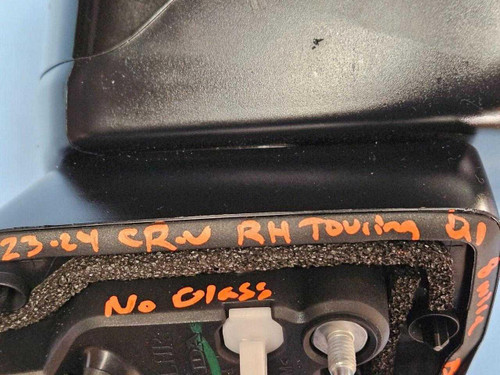 Honda 23-24 Honda Cr-v Touring Right Passenger Door Mirror No Glass 8 Wire Black Oem 