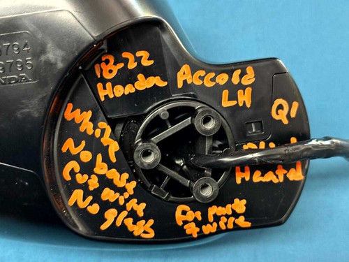 18-22 Honda Accord Left Driver Door Mirror White Nh883p Cut 7 Wire *no Base* Oem 18-22 Honda Accord Left Driver Door Mirror White Nh883p Cut 7 Wire *no Base* Oem