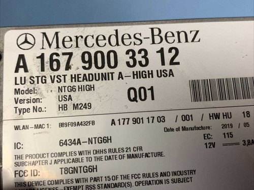 20 - 23 MERCEDES GLE GLS V167 X167 RADIO RECEIVER HEAD UNIT HIGH USA OEM