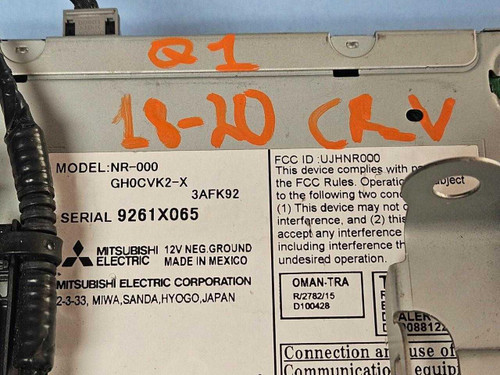 Honda 18 22 Honda Cr-v Dash Radio Receiver Head Unit 7inch Display 39710TLAYR3 Oem 