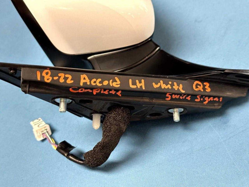 Honda 18-22 Honda Accord Left Driver Door Mirror Platinum White Nh883p 5 Wire Oem  Honda 18-22 Honda Accord Left Driver Door Mirror Platinum White Nh883p 5 Wire Oem