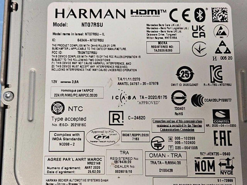 Mercedes-Benz 22-23 Mercedes-benz Gls Gle Radio Stereo Head Unit Control Module 1679001334 OEM 