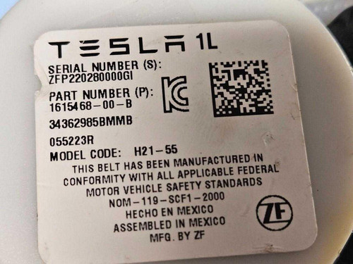 Tesla 2021-2023 Tesla Model X Front RIGHT SeatBelt Retractor OEM  Tesla 2021-2023 Tesla Model X Front RIGHT SeatBelt Retractor OEM