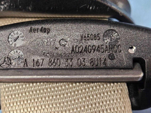 Mercedes-Benz 2020-2025 Mercedes-Benz GLE V167 Rear Right Seatbelt Retractor BEIGE 1678603303 OEM  Mercedes-Benz 2020-2025 Mercedes-Benz GLE V167 Rear Right Seatbelt Retractor BEIGE 1678603303 OEM