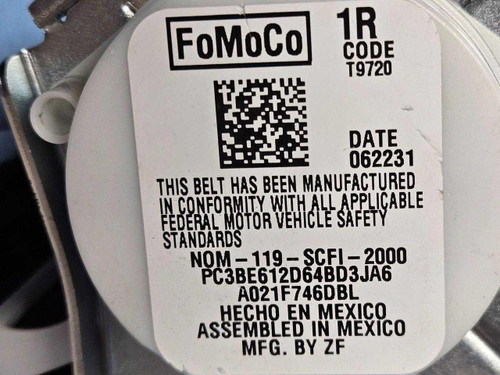 Ford 2023 2025 Ford F250 Right Front SeatBelt Black OEM 