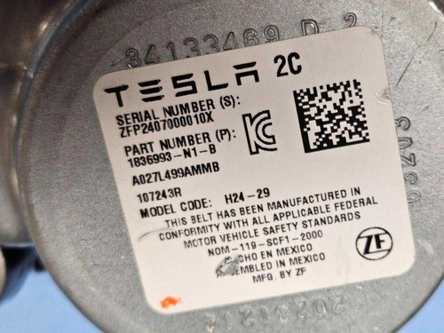 Tesla 2024-2025 Tesla Model Cybertruck Rear Center SeatBelt Retractor OEM 