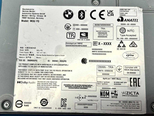BMW 2022-2023 Bmw X5 G05 Radio Receiver Audio Head Unit 65125a7ced2 Oem 