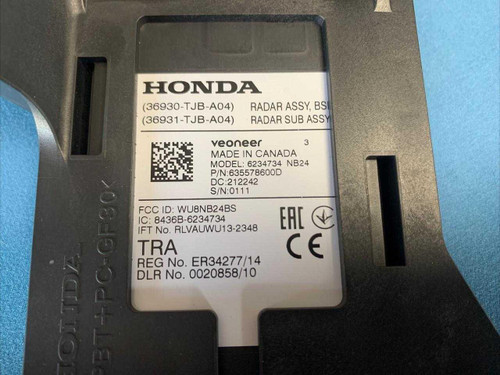 Acura 2019-2021 Acura Rdx Rh Passenger Blind Spot Radar Sensor & Braket Oem New  Acura 2019-2021 Acura Rdx Rh Passenger Blind Spot Radar Sensor & Braket Oem New