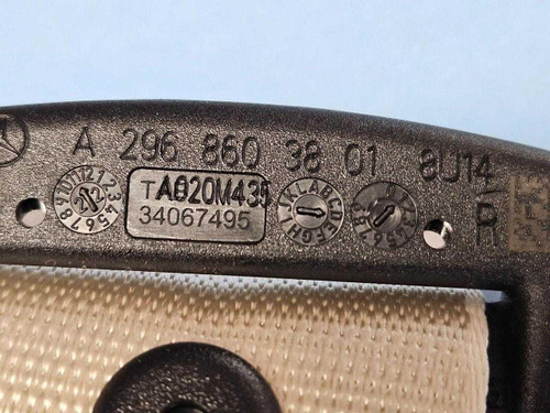 Mercedes-Benz 2023-2025 Mercedes-Benz EQS Front Right SeatBelt Retractor – Beige OEM  Mercedes-Benz 2023-2025 Mercedes-Benz EQS Front Right SeatBelt Retractor – Beige OEM