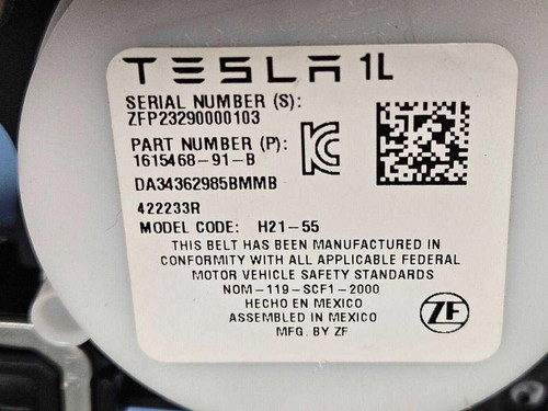Tesla 2021-2023 Tesla Model X Front Left Driver SeatBelt Retractor OEM 