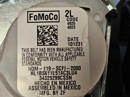 Ford 2022-2024 Ford Expedition Rear 2nd Row Left Driver SeatBelt Retractor Beige Oem 