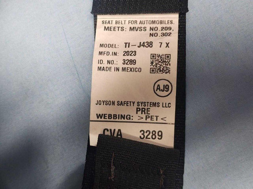 Honda 2022–2024 Honda Civic Hatchback Rear Right Seat Belt OEM 
