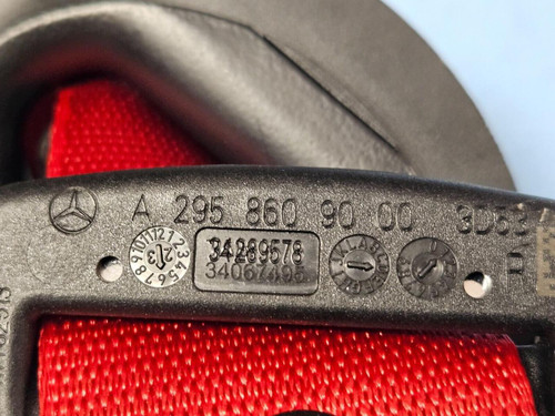 Mercedes-Benz 2022-2025 Mercedes-Benz EQE Front Right Passenger SeatBelt Retractor RED OEM  Mercedes-Benz 2022-2025 Mercedes-Benz EQE Front Right Passenger SeatBelt Retractor RED OEM
