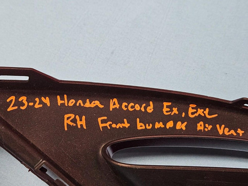 Honda 2023-2025 Honda Accord Ex Ex-l Front Right Bumper Air Vent Moulding 7119130aa1 OEM 