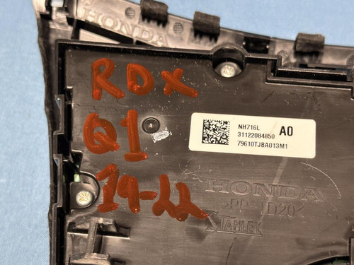 Acura 2019-2023 Acura Rdx Front A/c Climate Control Unit Switch Cooled Seats A0 OEM 