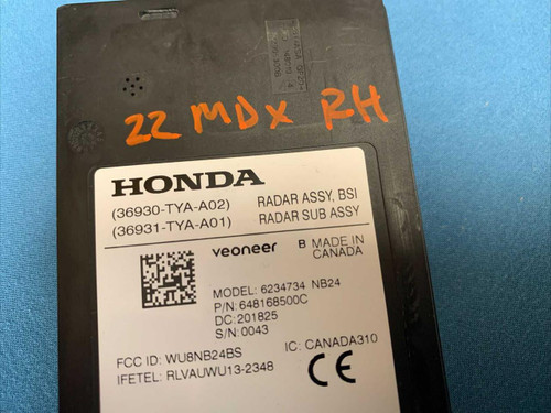 Acura 2022 Acura Mdx Right Passenger Side Blind Spot Radar Sensor 36930tyaa02 OEM 
