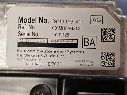 Acura 2022 - 2023 Acura Mdx Dash Info Radio 12.3 Inch Display Screen 39710tyba11 Oem 
