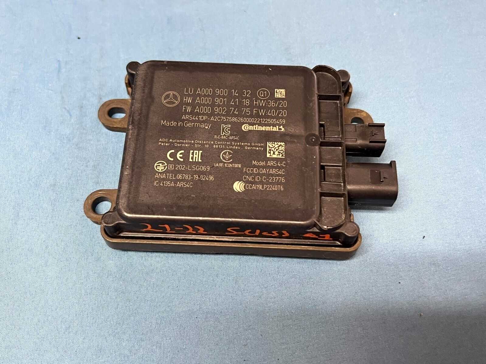 2021-2024 Mercedes-benz S Class Front Radar Cruise Distance Sensor Oem 2021-2024 Mercedes-benz S Class Front Radar Cruise Distance Sensor Oem