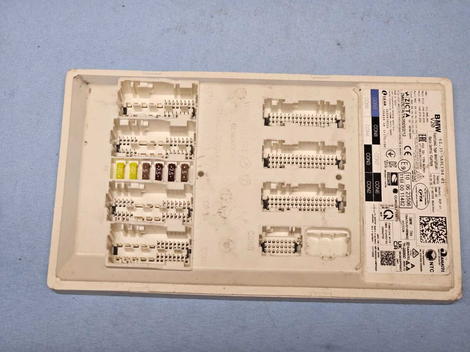 2018-2024 BMW FUSE RELAY BOX BCU BODY CONTROL MODULE UNIT OEM 2018-2024 BMW FUSE RELAY BOX BCU BODY CONTROL MODULE UNIT OEM