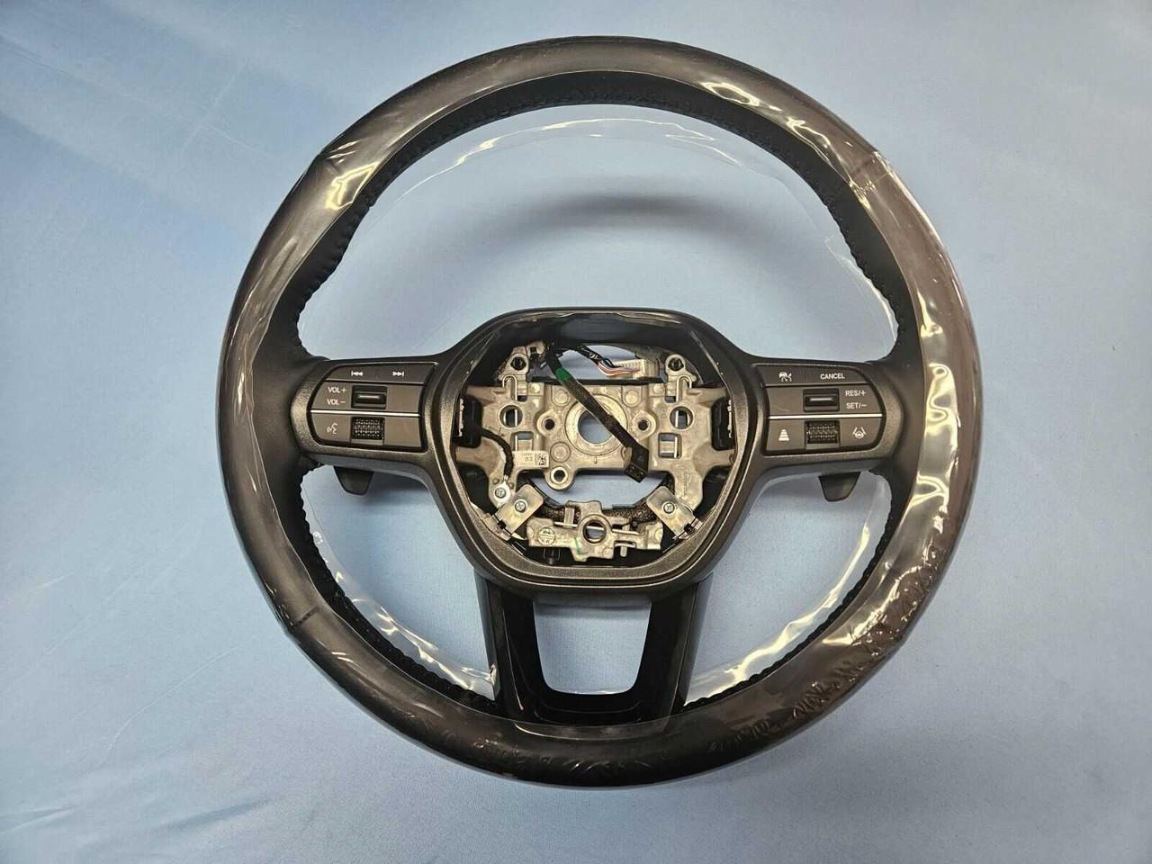 2023-2024 Honda Accord Touring Steering Wheel Black Leather W/ Paddles Oem 2023-2024 Honda Accord Touring Steering Wheel Black Leather W/ Paddles Oem