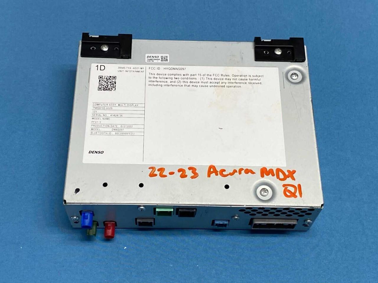 2022-2024 Acura Mdx Awd Advance Dash Radio Receiver Head Unit 39540tyaad2 OEM 2022-2024 Acura Mdx Awd Advance Dash Radio Receiver Head Unit 39540tyaad2 OEM