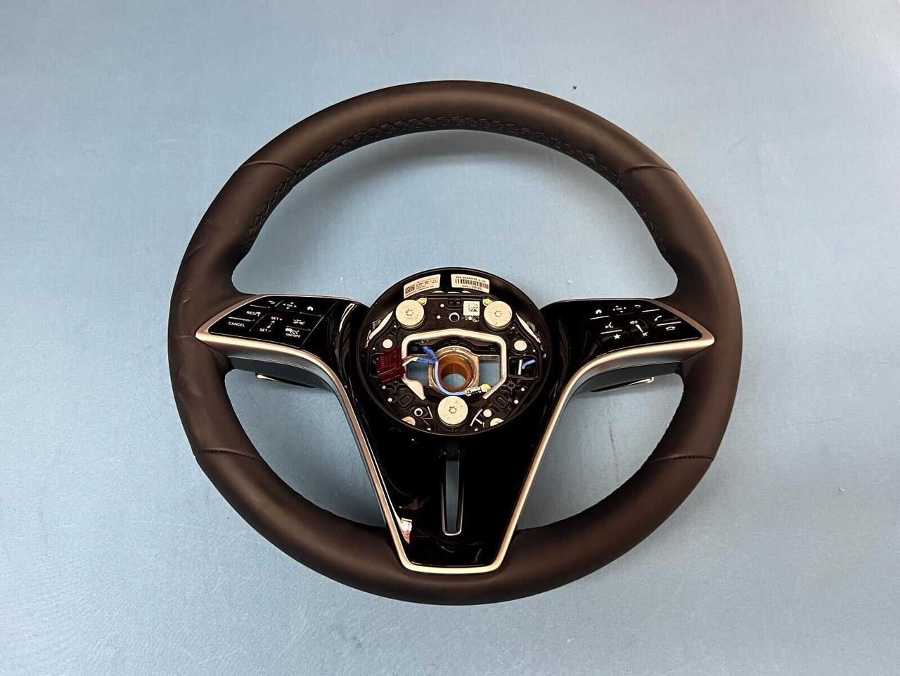 2022-2025 Mercedes-benz Eqs Left Driver Steering Wheel Leather Black A0004606613 OEM 2022-2025 Mercedes-benz Eqs Left Driver Steering Wheel Leather Black A0004606613 OEM
