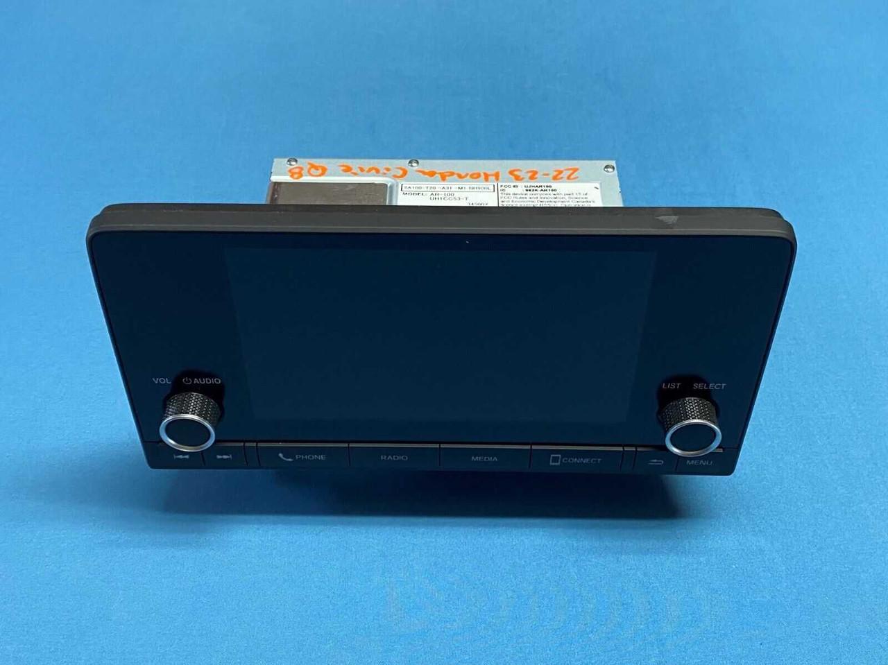 2022–2023 Honda Civic EX-L 7-Inch Radio Display Receiver OEM 8A100-T20-A31 2022–2023 Honda Civic EX-L 7-Inch Radio Display Receiver OEM 8A100-T20-A31