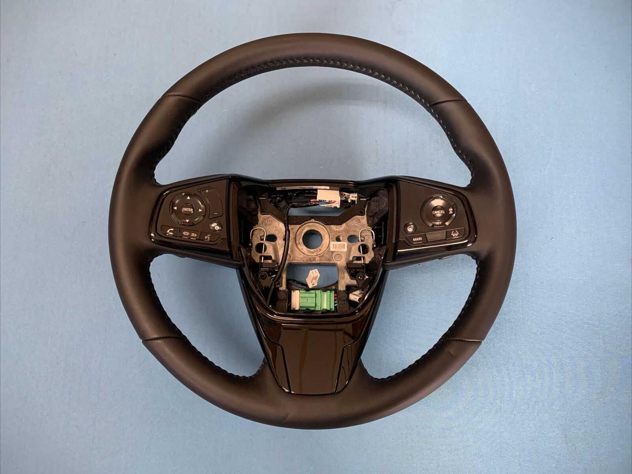 17 - 19 Honda Cr-v Heated Steering Wheel Black Leather Paddles Oem 17 - 19 Honda Cr-v Heated Steering Wheel Black Leather Paddles Oem