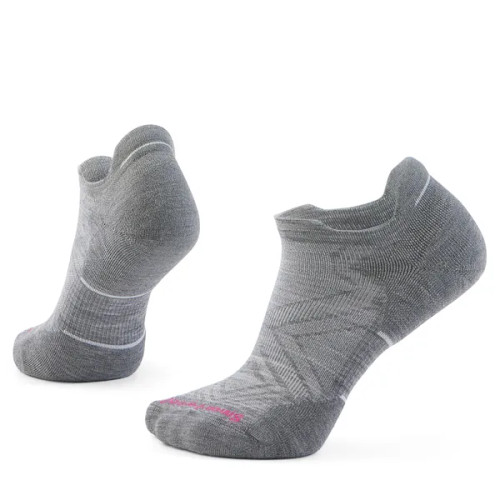 Women's Run Targeted Cushion Low Ankle Socks - Light Gray-White