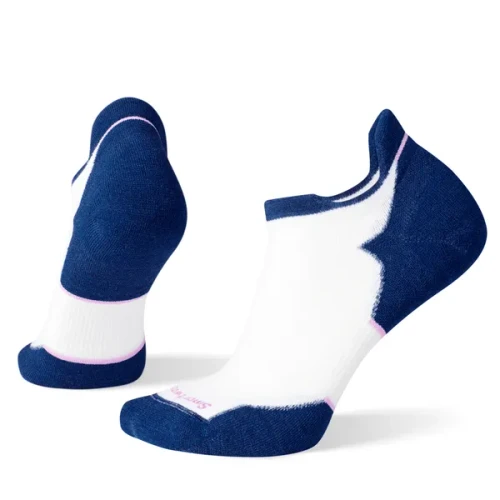 Women's Run Targeted Cushion Low Ankle Socks - 122 WHITE