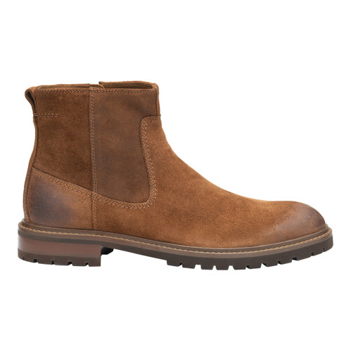 Men's Barrett Zip Boot - Brown Waxed Suede