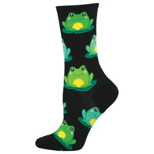 Women's Friendly Frogs - Black