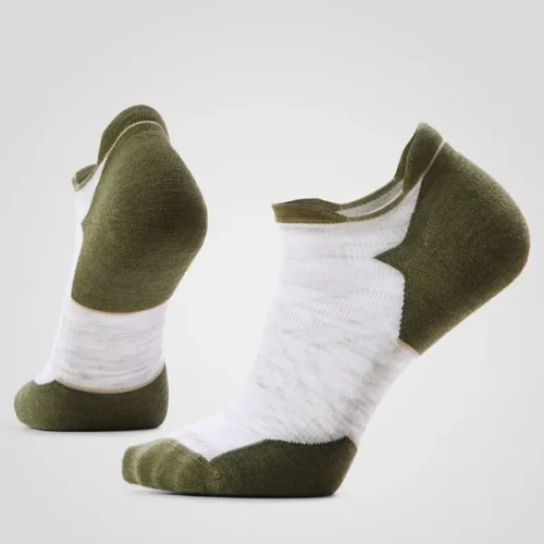 Men's Run Targeted Cushion Low Ankle Socks - Ash-Winter Moss