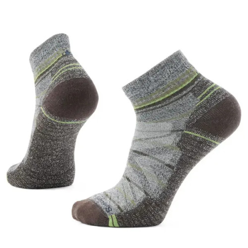 Hike Light Cushion Pattern Ankle Socks - Ash-Charcoal