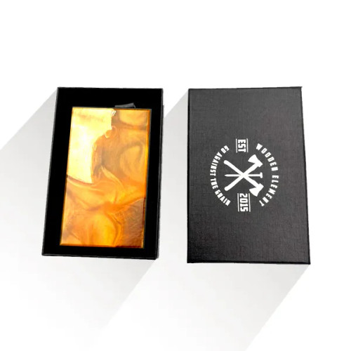 Wood & Resin Wallets - Orange