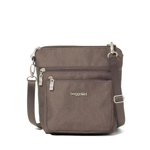 Baggallini Modern Pocket Crossbody in Dark Umber Heritage - Image 1