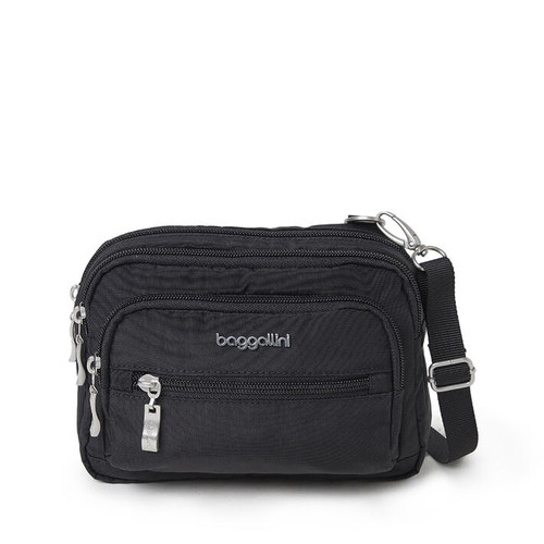 Triple Zip Bagg - B0018 BLACK