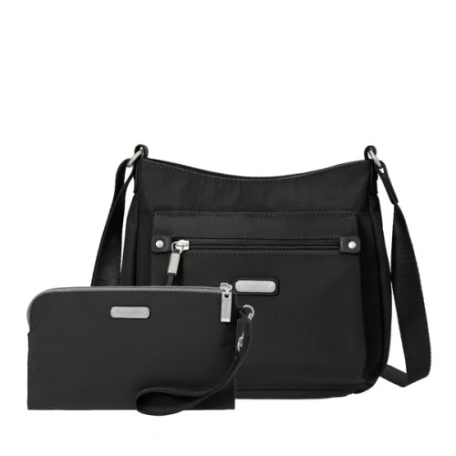 Uptown Bagg With RFID Phone Wristlet - B0001 BLACK