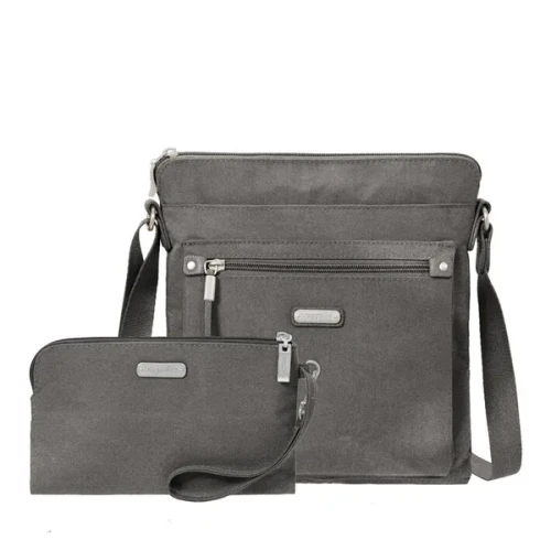 Baggallini Go Bagg With RFID Phone Wristlet in Sterling Shimmer - Image 1