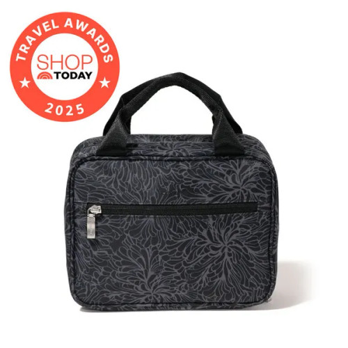 Hanging Travel Toiletry Kit - Midnight Blossom Print