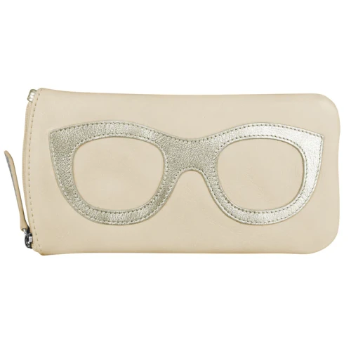 Eyeglass Case with Frame Graphic-6462 - Bone/Light Gold