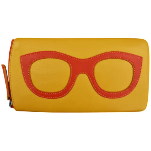 Eyeglass Case with Frame Graphic-6462 - Yellow/Orange