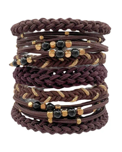 Mocha - Dark brown/gold/blackpearl