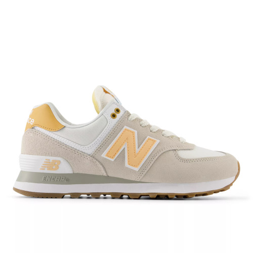 Women's 574 - Timberwolf with Alpha Orange