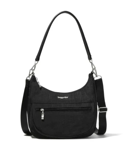 Baggallini Modern Pocket Half Moon Bag in B0001 Black - Image 1