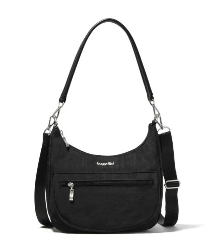Modern Pocket Half Moon Bag - B0001 Black