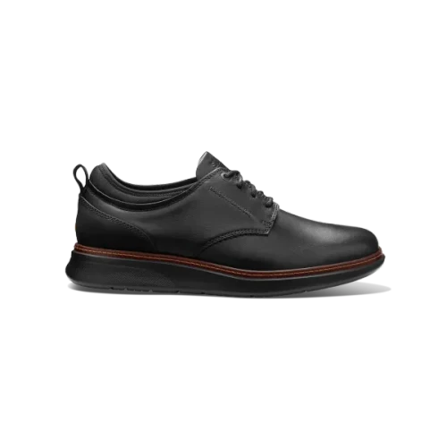 Samuel Hubbard Mens Rafael Hybrid Lace-Up in Black Leather on Black Sole - Image 1