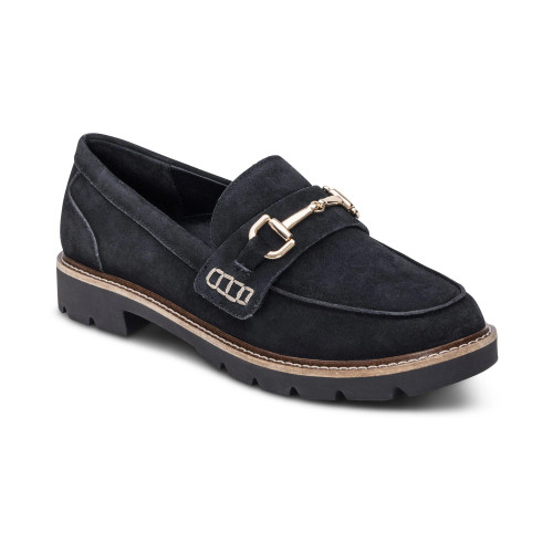 Women's Collette Arch Support Loafer - Black Suede