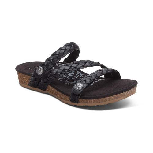 Women's Josie Braided Slide - Black
